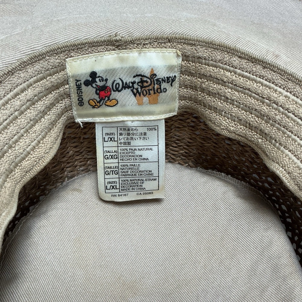 Disney Walt Disney World Adult Straw Sun / Shade Hat - Picture 8 of 10